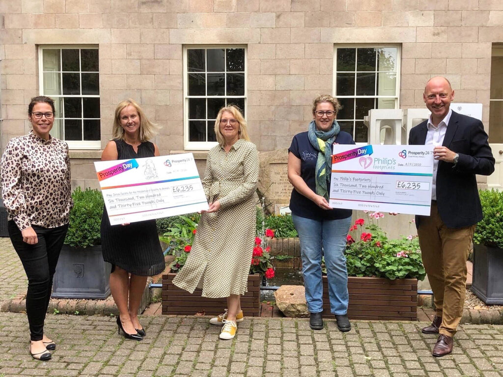 Charity cheque presentation, Prosperity 24/7